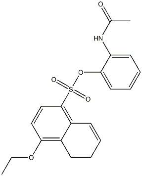 2-acetamidophenyl 4-ethoxynaphthalene-1-sulfonate Struktur