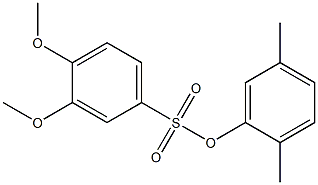 2,5-dimethylphenyl 3,4-dimethoxybenzenesulfonate Struktur