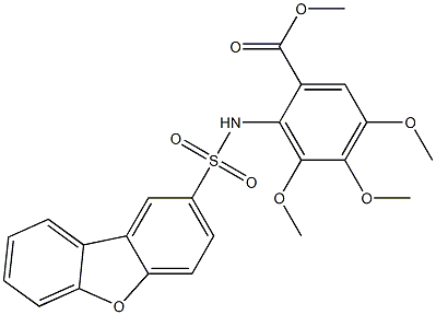 methyl 2-(dibenzo[b,d]furan-2-sulfonamido)-3,4,5-trimethoxybenzoate Struktur