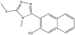 3-(4-methyl-5-(methylthio)-4H-1,2,4-triazol-3-yl)naphthalen-2-ol Struktur