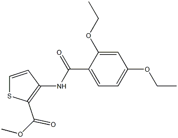 methyl 3-(2,4-diethoxybenzamido)thiophene-2-carboxylate Struktur