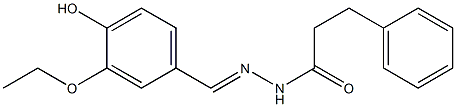 (E)-N'-(3-ethoxy-4-hydroxybenzylidene)-3-phenylpropanehydrazide Struktur