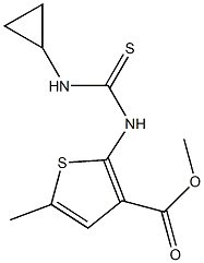 methyl 2-(3-cyclopropylthioureido)-5-methylthiophene-3-carboxylate Struktur