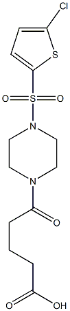 5-(4-((5-chlorothiophen-2-yl)sulfonyl)piperazin-1-yl)-5-oxopentanoic acid Struktur