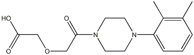 2-(2-(4-(2,3-dimethylphenyl)piperazin-1-yl)-2-oxoethoxy)acetic acid Struktur