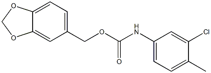 PIPERONYL N-(3-CHLORO-4-METHYLPHENYL)CARBAMATE Struktur