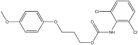 3-(4-METHOXYPHENOXY)PROPYL N-(2,6-DICHLOROPHENYL)CARBAMATE Struktur