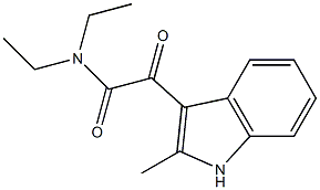 N,N-diethyl-2-(2-methyl-1H-indol-3-yl)-2-oxoacetamide Struktur