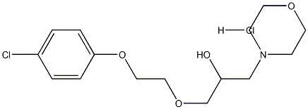 1-(2-(4-CHLORO-PHENOXY)-ETHOXY)-3-MORPHOLIN-4-YL-PROPAN-2-OL, HYDROCHLORIDE Struktur