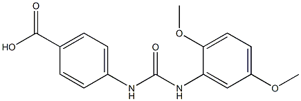 1-(4-CARBOXYPHENYL)-3-(2,5-DIMETHOXYPHENYL)UREA Struktur