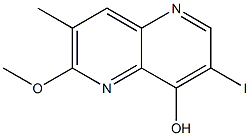 3-Iodo-6-methoxy-7-methyl-[1,5]naphthyridin-4-ol Struktur