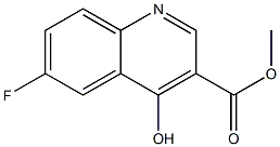 6-Fluoro-4-hydroxy-quinoline-3-carboxylic acid methyl ester Struktur