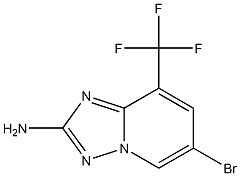 6-Bromo-8-trifluoromethyl-[1,2,4]triazolo[1,5-a]pyridin-2-ylamine Struktur