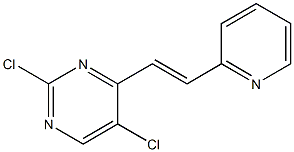 (E)-2,5-dichloro-4-(2-(pyridin-2-yl)vinyl)pyrimidine Struktur