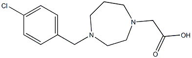 2-(4-(4-chlorobenzyl)-1,4-diazepan-1-yl)acetic acid Struktur