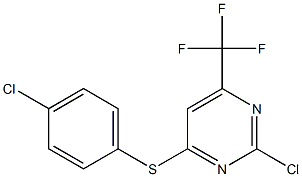 2-chloro-4-(4-chlorophenylthio)-6-(trifluoromethyl)pyrimidine Struktur