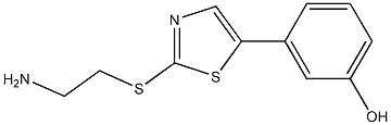 3-(2-(2-aminoethylthio)thiazol-5-yl)phenol Struktur