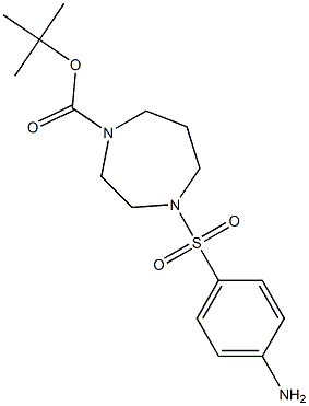 tert-butyl 4-(4-aminophenylsulfonyl)-1,4-diazepane-1-carboxylate Struktur