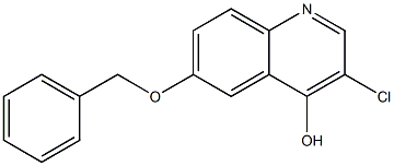 6-Benzyloxy-3-chloro-quinolin-4-ol Struktur