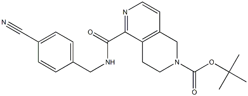 5-(4-Cyano-benzylcarbamoyl)-3,4-dihydro-1H-[2,6]naphthyridine-2-carboxylic acid tert-butyl ester Struktur