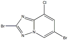 2,6-Dibromo-8-chloro-[1,2,4]triazolo[1,5-a]pyridine Struktur