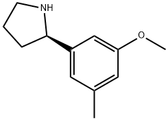 (2R)-2-(3-METHOXY-5-METHYLPHENYL)PYRROLIDINE Struktur