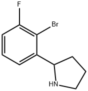 2-(2-BROMO-3-FLUOROPHENYL)PYRROLIDINE Struktur