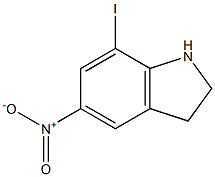 7-Iodo-5-nitro-2,3-dihydro-1H-indole Struktur