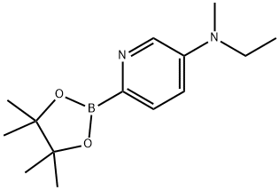 N-ethyl-N-methyl-6-(4,4,5,5-tetramethyl-1,3,2-dioxaborolan-2-yl)pyridin-3-amine Struktur