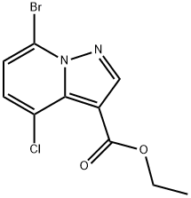 ethyl 7-bromo-4-chloropyrazolo[1,5-a]pyridine-3-carboxylate Struktur