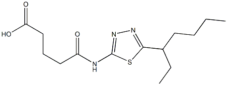 5-((5-(heptan-3-yl)-1,3,4-thiadiazol-2-yl)amino)-5-oxopentanoic acid Struktur