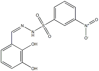 (Z)-N'-(2,3-dihydroxybenzylidene)-3-nitrobenzenesulfonohydrazide Struktur