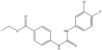 ethyl 4-(3-(3-chloro-4-fluorophenyl)thioureido)benzoate Struktur