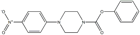 phenyl 4-(4-nitrophenyl)piperazine-1-carboxylate Struktur