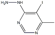 (5-Iodo-6-methyl-pyrimidin-4-yl)-hydrazine Struktur