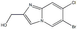 (6-Bromo-7-chloro-imidazo[1,2-a]pyridin-2-yl)-methanol Struktur