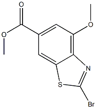 2-Bromo-4-methoxy-benzothiazole-6-carboxylic acid methyl ester Struktur