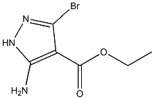 5-Amino-3-bromo-1H-pyrazole-4-carboxylic acid ethyl ester Struktur