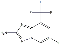 6-Iodo-8-trifluoromethyl-[1,2,4]triazolo[1,5-a]pyridin-2-ylamine Struktur