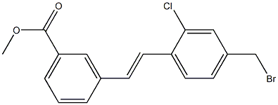 (E)-methyl 3-(4-(bromomethyl)-2-chlorostyryl)benzoate Struktur