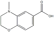 4-methyl-3,4-dihydro-2H-benzo[b][1,4]oxazine-6-carboxylic acid Struktur