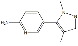 5-(4-iodo-1-methyl-1H-pyrazol-5-yl)pyridin-2-amine Struktur