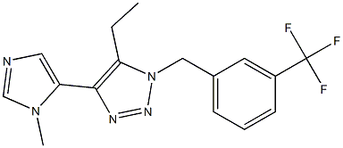 5-ethyl-4-(1-methyl-1H-imidazol-5-yl)-1-(3-(trifluoromethyl)benzyl)-1H-1,2,3-triazole Struktur