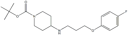 tert-butyl 4-(3-(4-fluorophenoxy)propylamino)piperidine-1-carboxylate Struktur