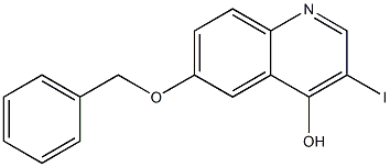 6-Benzyloxy-3-iodo-quinolin-4-ol Struktur