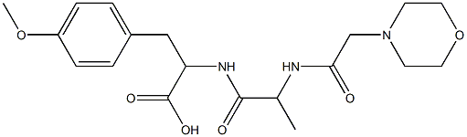 3-(4-Methoxy-phenyl)-2-[2-(2-morpholin-4-yl-acetylamino)-propionylamino]-propionic acid Struktur