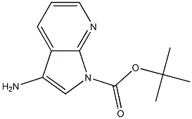 3-Amino-pyrrolo[2,3-b]pyridine-1-carboxylic acid tert-butyl ester Struktur