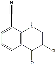 3-Chloro-4-oxo-1,4-dihydro-quinoline-8-carbonitrile Struktur