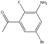 1-(3-Amino-5-bromo-2-fluoro-phenyl)-ethanone Struktur