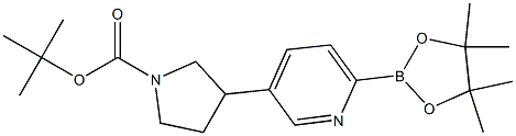 tert-butyl 3-(6-(4,4,5,5-tetramethyl-1,3,2-dioxaborolan-2-yl)pyridin-3-yl)pyrrolidine-1-carboxylate Struktur